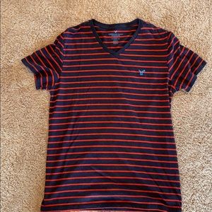 American Eagle striped v neck
